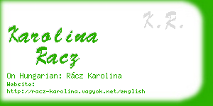 karolina racz business card